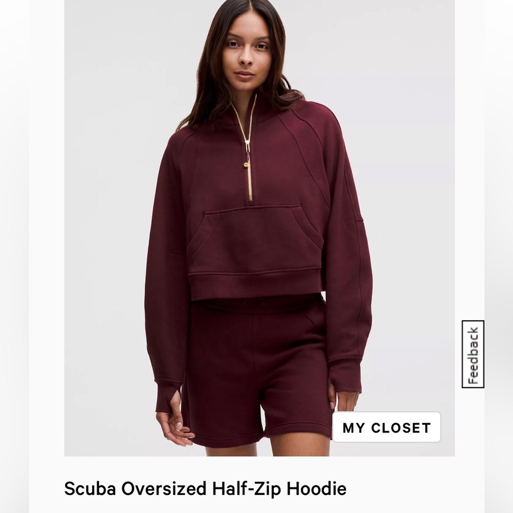 Lululemon Scuba Oversized half zip hoodie